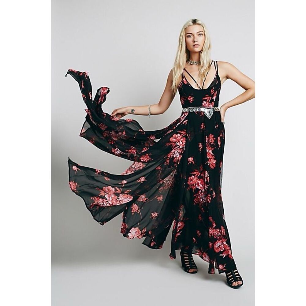 New Free People Winter Garden Maxi Dress sz 2
